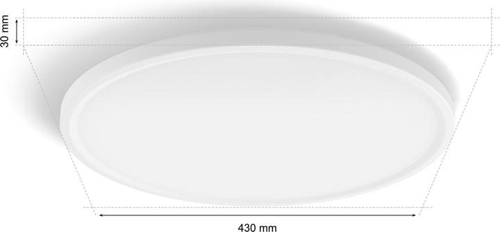 Image du produit Philips Panneau LED mince lumière blanche et colorée, intérieur, plafond, salon, cuisine, couloir (2900 lm)