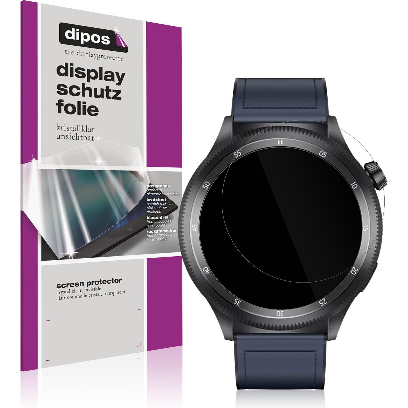 Dipos Schutzfolie Klar für Kumi Watch Gear GT3, Smartwatch Schutzfolie, Transparent