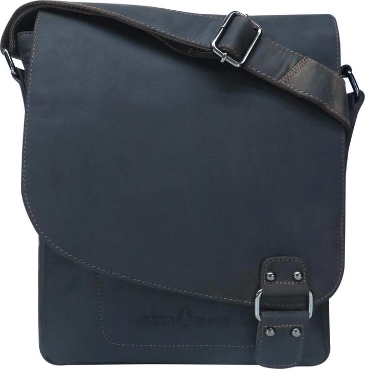 Actual product image Greenwood Herrentasche Echtleder 15 Zoll Hedwig Vintage Look Braun No.19