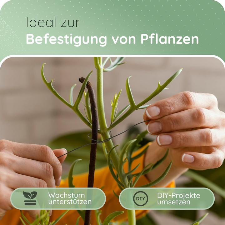 Produktbild Novatool Wickeldraht I grün I 0,65 mm I Drahtrolle I Basteldraht Gartendraht Blumenbindedraht