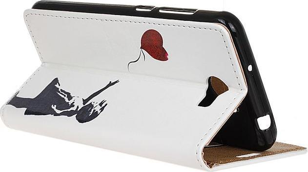 Produktbild MU Style Leder Flip Case mit Mädchen und fliegender Ballon (Huawei Y6 II Compact)