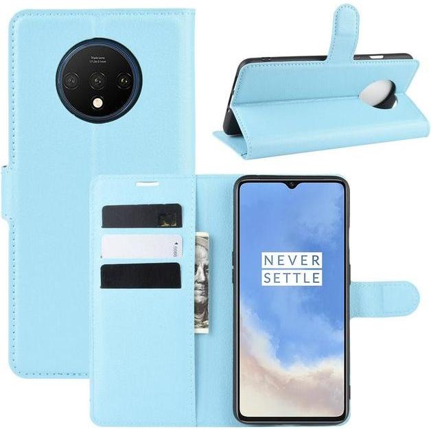 Thumbnail - MU Classic Litchi Leder Bookcover Series (OnePlus 7T), Smartphone Hülle, Blau