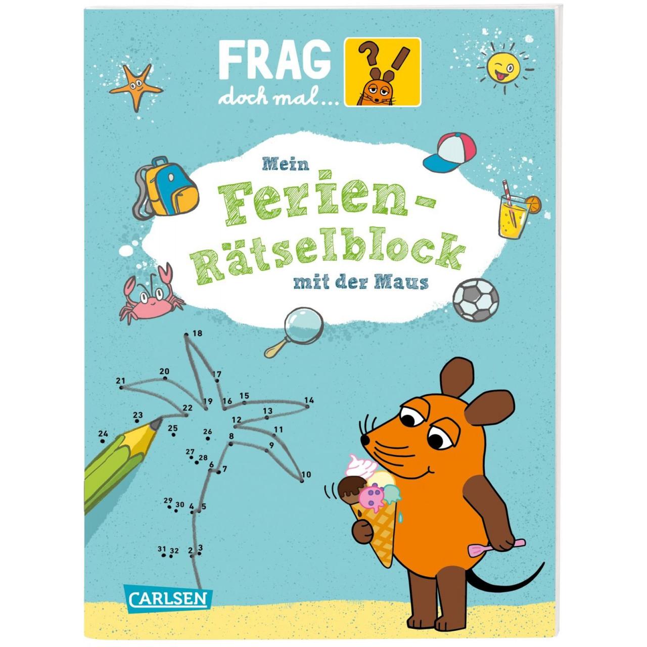 Frag doch mal... die Maus!: Mein Ferien-Rätselblock mit der Maus, Kinderbücher von Anna Himmel, Jennifer Coulmann