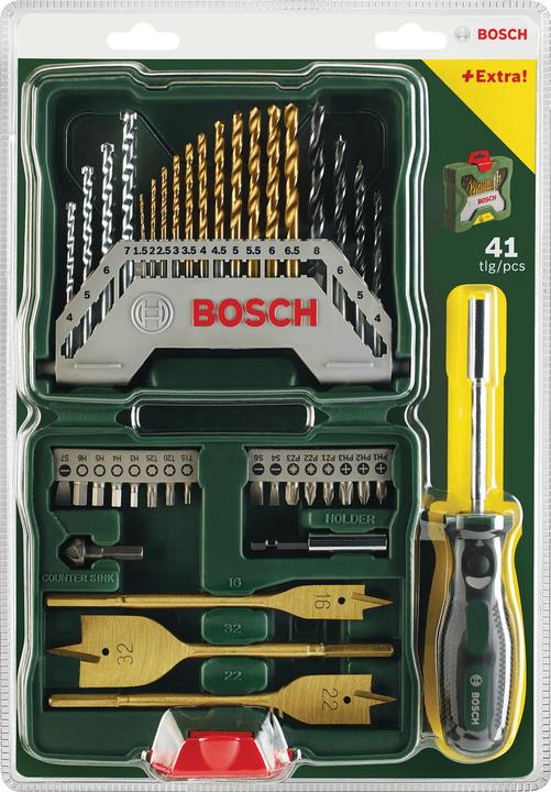 Produktbild Bosch Zubehör Bohr- und Bitset X-Line TiN, 40-teilig (1.5 mm, 2 mm, 2.5 mm, 3 mm, 3.5 mm, 4 mm, 4.5 mm, 5 mm, 5.5 mm, 6 mm, 7 mm, 8 mm)
