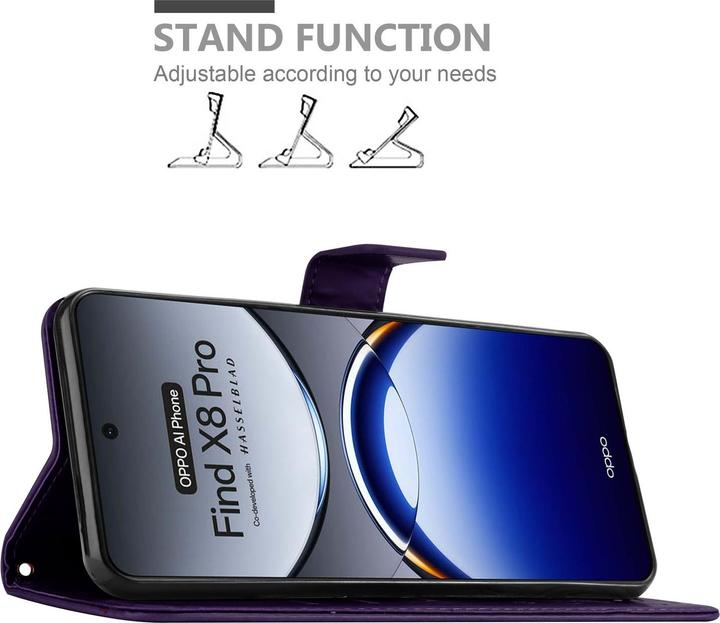 Produktbild Cadorabo Hülle für Oppo Find X8 Pro mit Blumen Muster (Oppo Find X8 Pro)