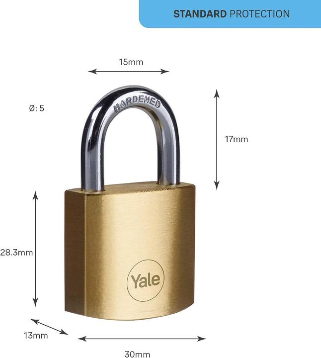 Actual product image Yale Y110B/30/115/1 Padlock 30 mm key lock