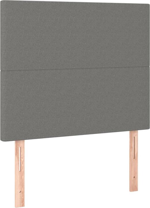 Actual product image vidaXL Box spring bed with mattress fabric dark grey (100 x 200 cm)