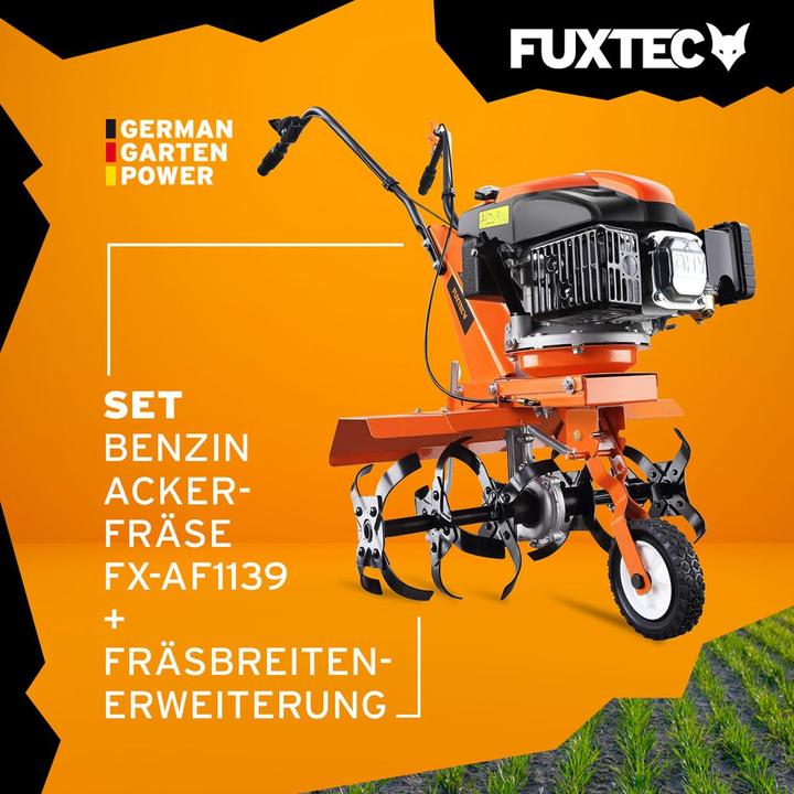 Actual product image Fuxtec FX-AF1139 SET rotary tiller Motorised hoe incl tiller width extension