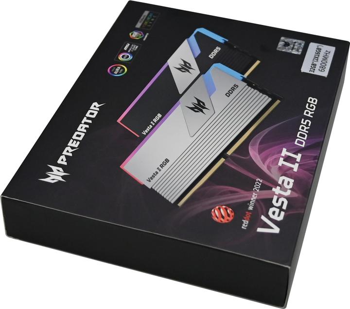 Produktbild Acer Predator Vesta II (2 x 16GB, 6000 MHz, DDR5-RAM, DIMM)