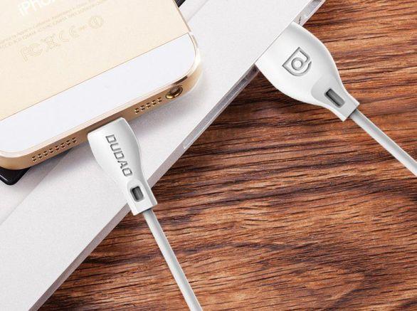 Actual product image Dudao USB to USB-C cable L4T 2.4A 1m (white) (1 m)