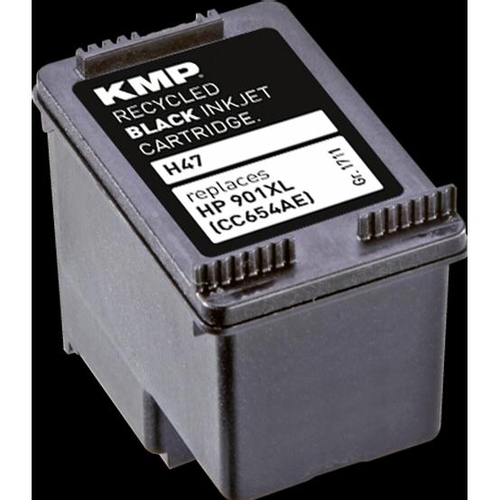 Thumbnail - KMP, Druckerpatrone, H47 Tintenpatrone komp. mit HP CC 654 AE Nr. 901XL (BK)