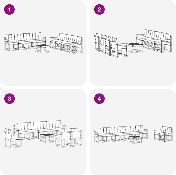 Produktbild vidaXL Outdoor-Sofa
