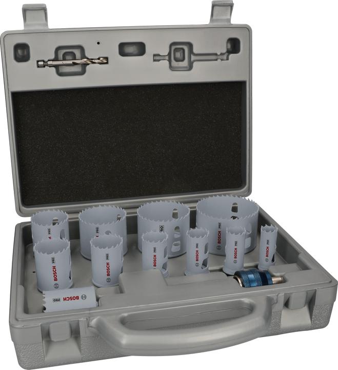 Immagine prodotto Bosch Professional Zubehör Set di seghe a tazza PRO Multi Material PC Plus, 14 pezzi. (29 mm, 19 mm, 57 mm, 76 mm, 35 mm, 25 mm, 44 mm, 51 mm, 64 mm, 22 mm, 38 mm)
