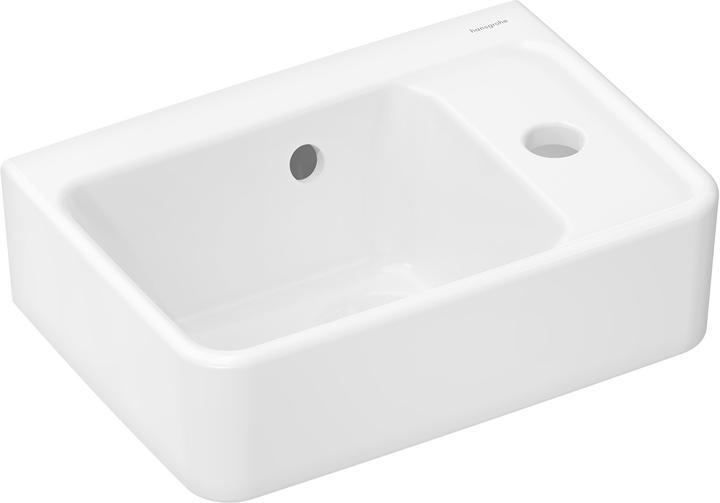 Image du produit hansgrohe Xanuia Q lave-mains, 1 trou de robinetterie, avec trop-plein, 360x250mm, blanc (250 mm, 360 mm)