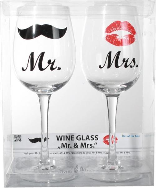 Produktbild G. Wurm Weingläser set Mr/Mrs, 2-teilig 430 ml, B22 cm (43 cl, 2 Gläser, Weingläser Set)