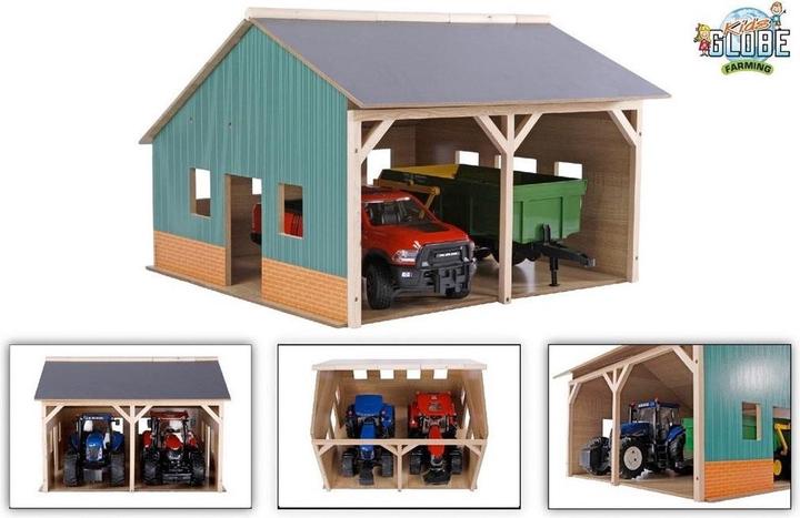 Kids Globe Farming Shed for 2 tractors