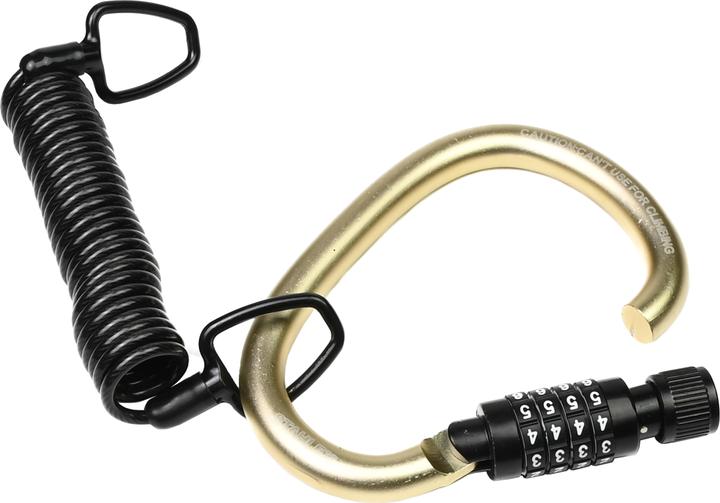 Actual product image Stahlex Carabiner combination lock with 1.8m cable