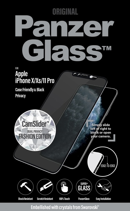 Actual product image PanzerGlass dual privacy (1 Piece, Apple iPhone 11 Pro, Apple iPhone XS, Apple iPhone X)
