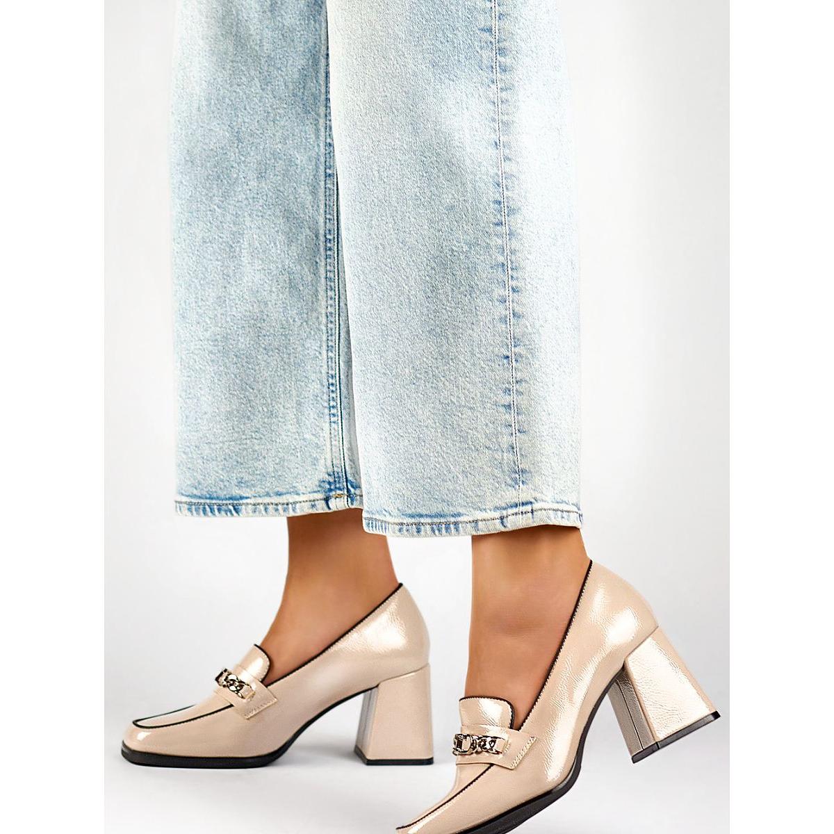Primo, Damen, Pumps, Pumps mit Absatz, Beige, (36, 37, 38, 39, 40, 41, 42, 43, 44, 45, 46, 47, 48)