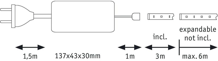 Immagine prodotto Paulmann Set di strisce MaxLED 500 (Luce del giorno, 300 cm, Interno)