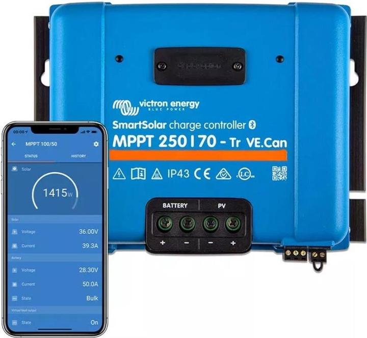 Actual product image Victron Energy CHARGE CONTROLLER SMART 250V/70A-TR CAN BLUETOOTH