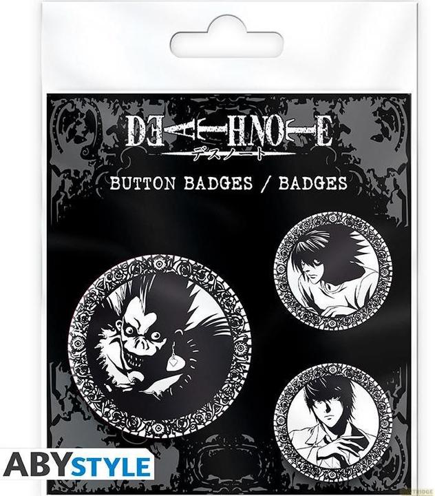 Immagine prodotto ABYstyle DEATH NOTE - Badge Pack - Light, L & Ryuk