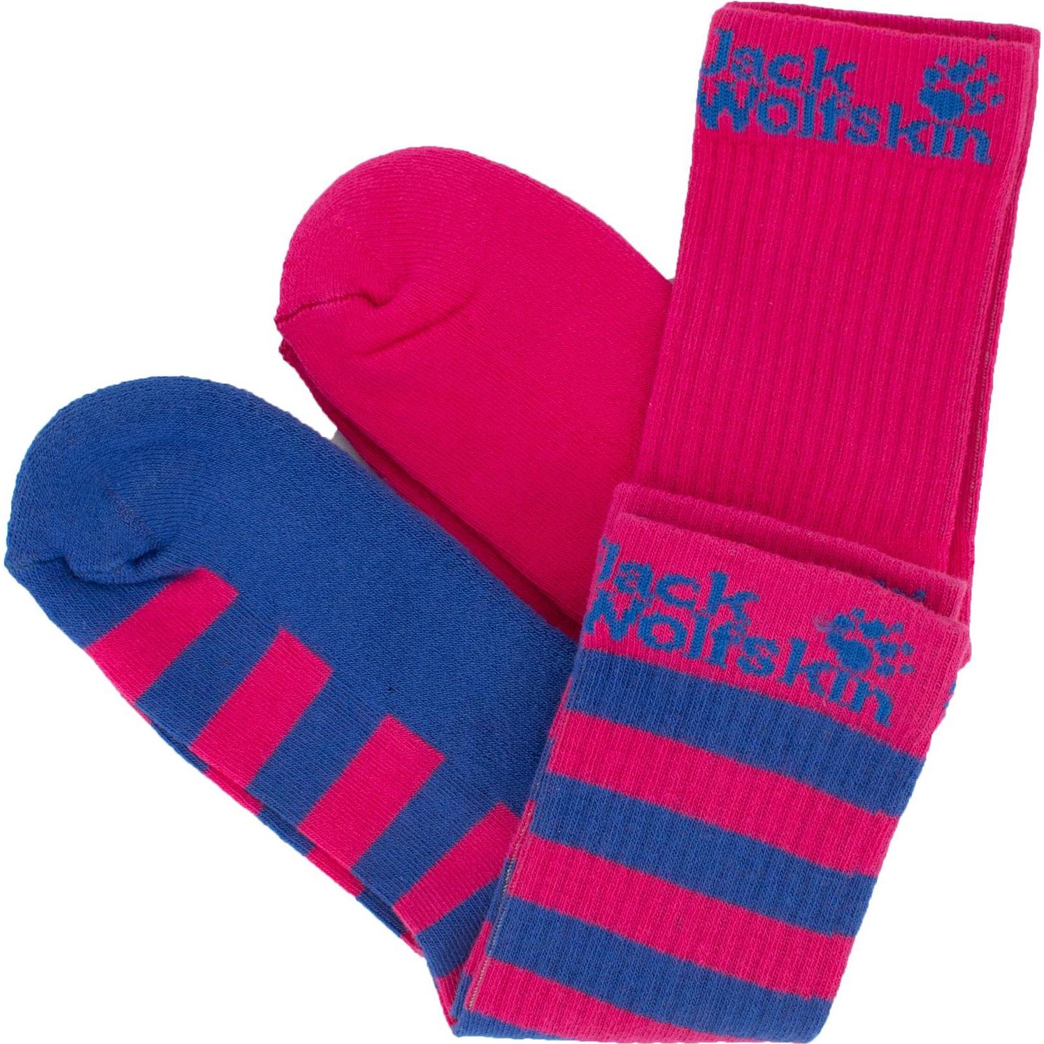 Jack Wolfskin, Herren, Socken, Kid Casual Organic Classic 2x Paar Kids 1904931-2045 31-33, Rosa, (31 - 33)