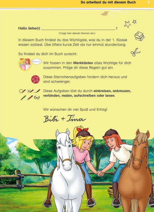 Produktbild Bibi & Tina: Mein Übungsbuch für die 1. Klasse (Deutsch, 2022)