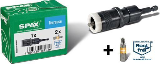 Actual product image Spax Depth Stop Driveop With Felt Rings And T25 T-Star Plus (Hexagon socket TX M25)