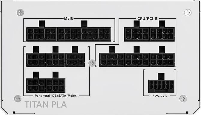Actual product image Montech Titan PLA 1200W - 80 PLUS & Cybenetics Platinum, modular, PCIe 5.1 - 1200 Watt (1200 W)