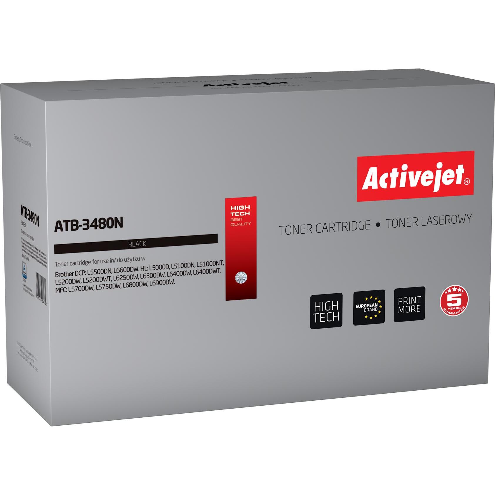 Activejet, Toner, TN-3480 (BK)