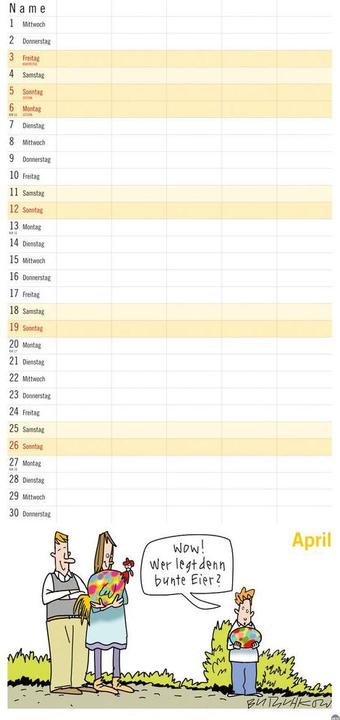 Produktbild Heye Familienplaner (21 x 45 cm)