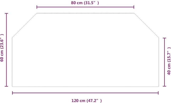 Produktbild vidaXL Feuerstelle Glasplatte (60 cm)