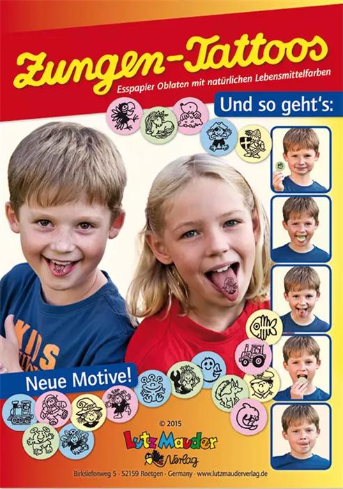 Actual product image Lutz Mauder Tongue tattoo bag with 10 tattoos
