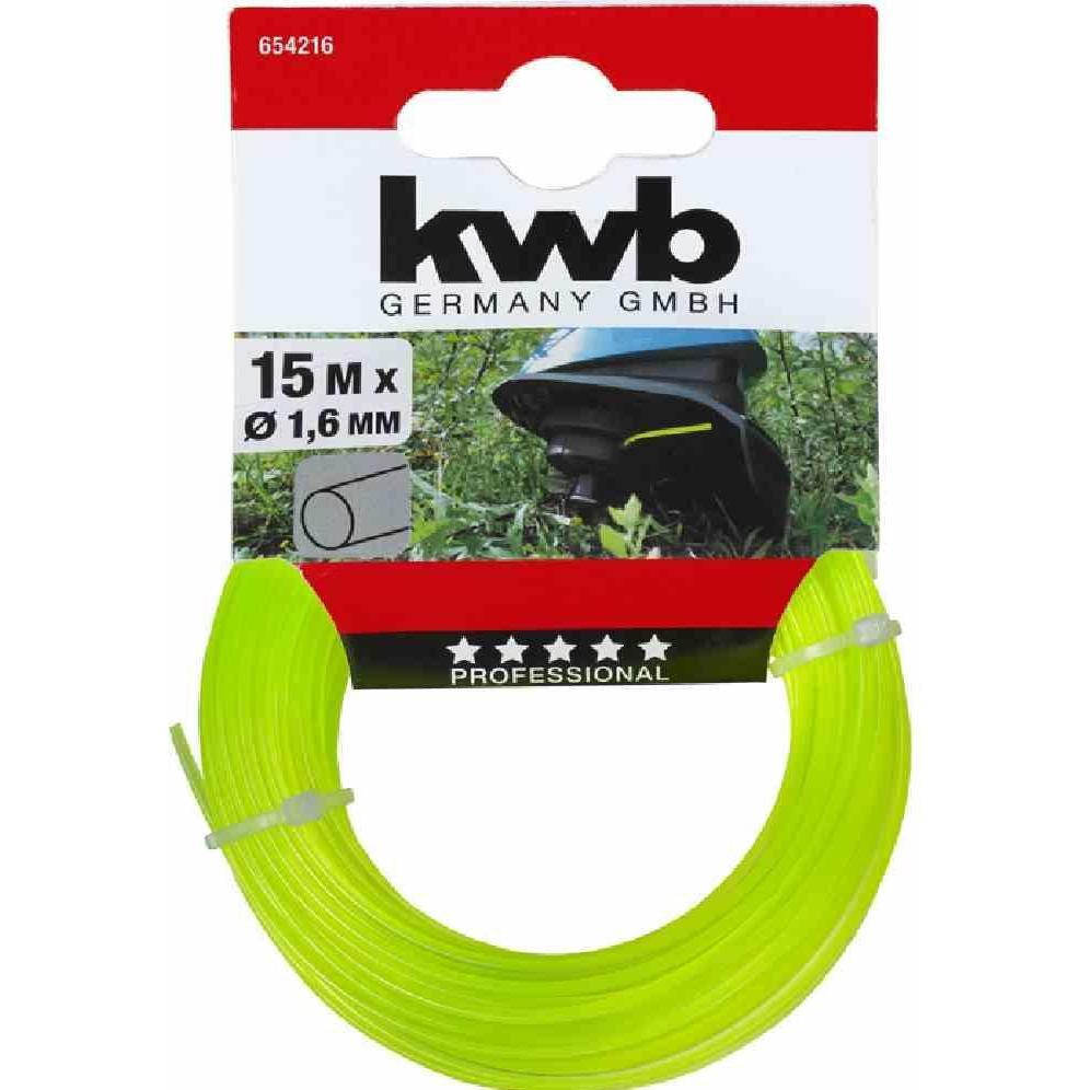 Thumbnail - kwb, Zubehör Gartenmaschinen, Werkzeug Profi Nylonfäden 1,6 mm Farbe: gelb, Länge: 15 Meter (Gartenmaschinen Ersatzteile...