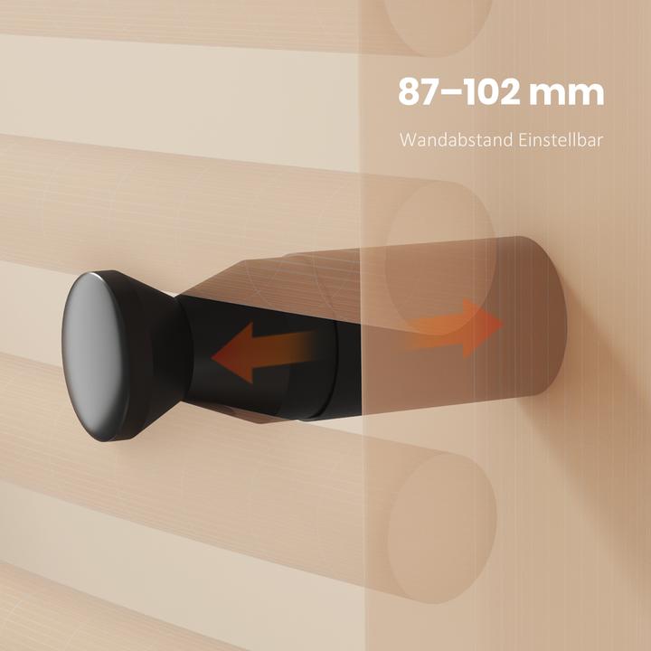 Produktbild Emke Elektrischer Badheizkörper, Badheizung Elektrisch, Anthrazit 75x60cm 300Watts