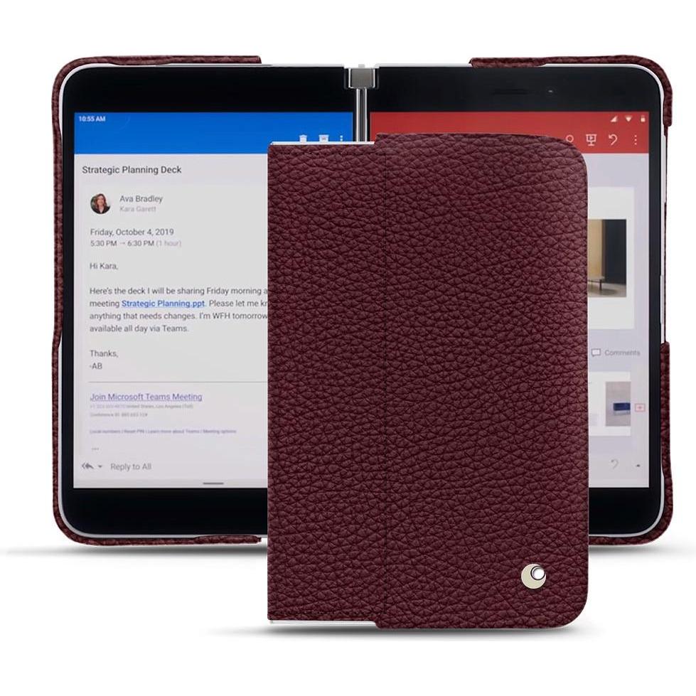 Noreve Lederschutzhülle (Microsoft Surface Duo), Smartphone Hülle, Violett