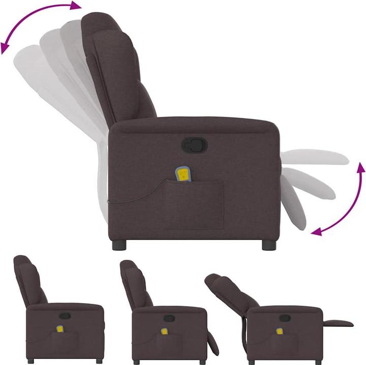 Produktbild VidaXL Massagesessel Dunkelbraun Stoff