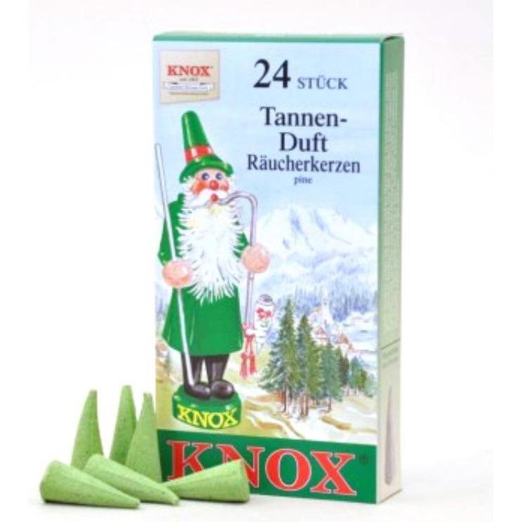 Knox, Duftkerzen, Räucherkerzen - Tanne 24 Stk., Kegel