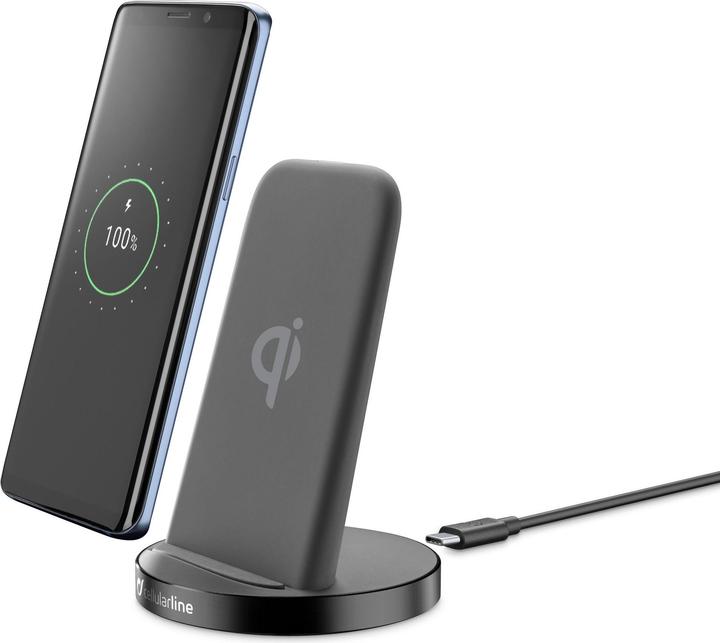 Cellularline WIRELESTAND10WTYCK Ladegerät für Mobilgeräte Indoor Schwarz (10 W)