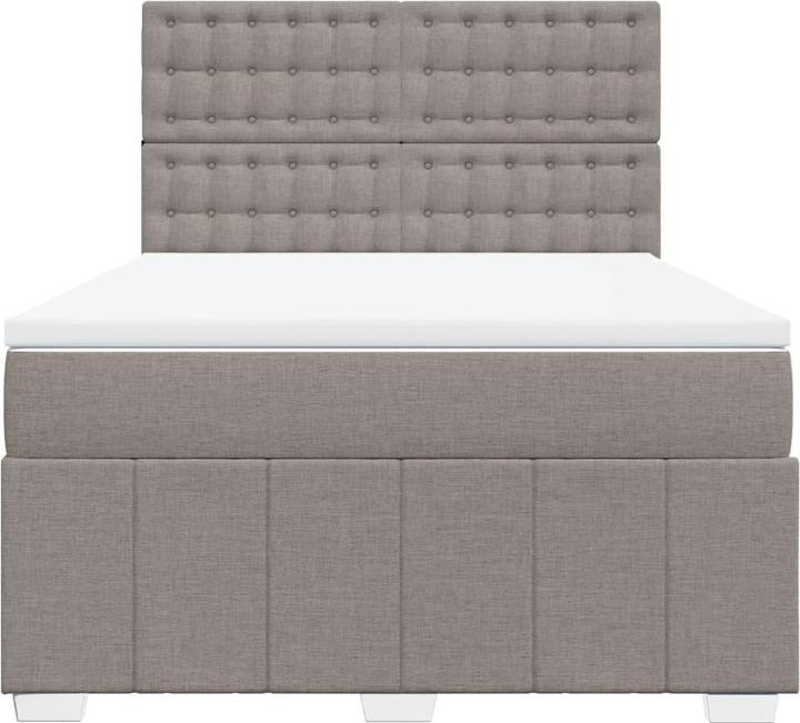 Actual product image vidaXL Bo x springbett mit Matratze 140 x 190 cm Stoff (140 x 190 cm)