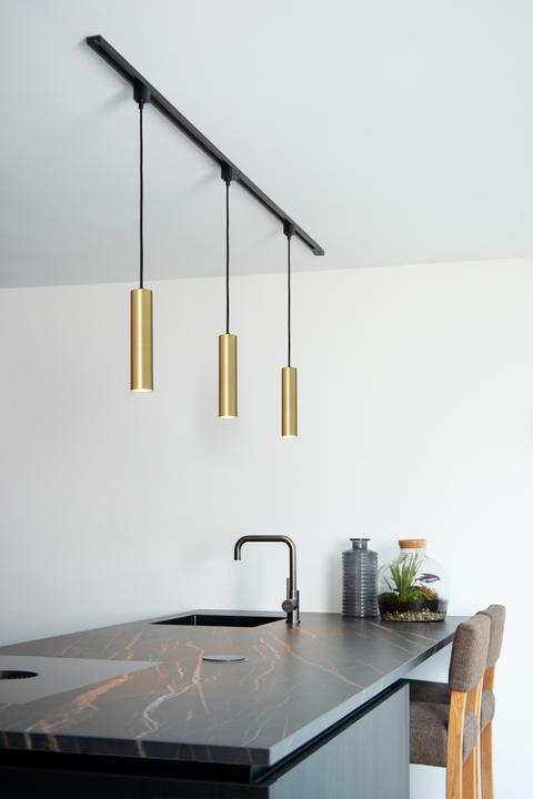 Produktbild Lucide TRACK FLORIS pendel - Schienensystem - 1xGU10 - Mattes Gold / Messing 09955/01/02 (GU10)