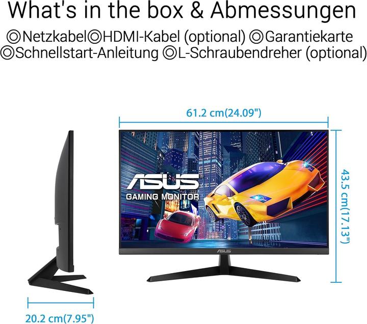 Actual product image ASUS VY279HGR (1920 x 1080 pixels, 27")