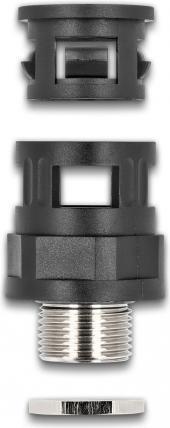 Actual product image Delock Hose fitting with brass external thread M16 black 2 pieces