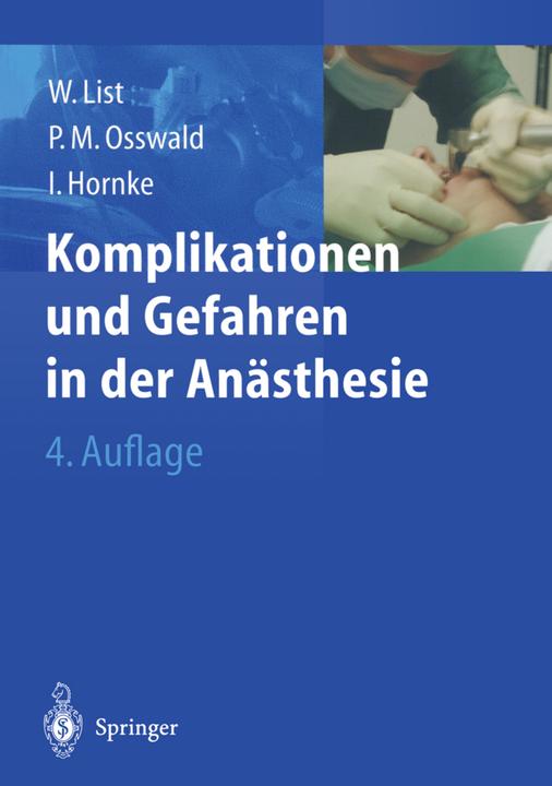 Produktbild Komplikationen und Gefahren in der Anästhesie (Deutsch, 2012)