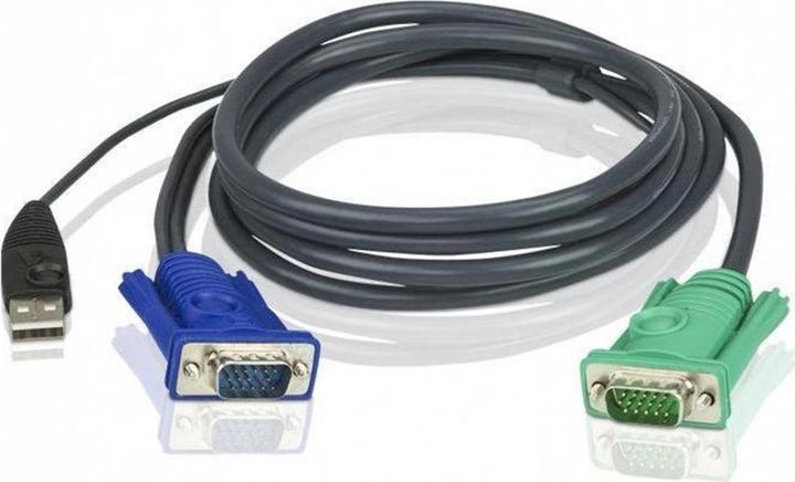 Image du produit Aten 2L-5203U Câble KVM (HD15-SVGA, USB, USB) - 3 m