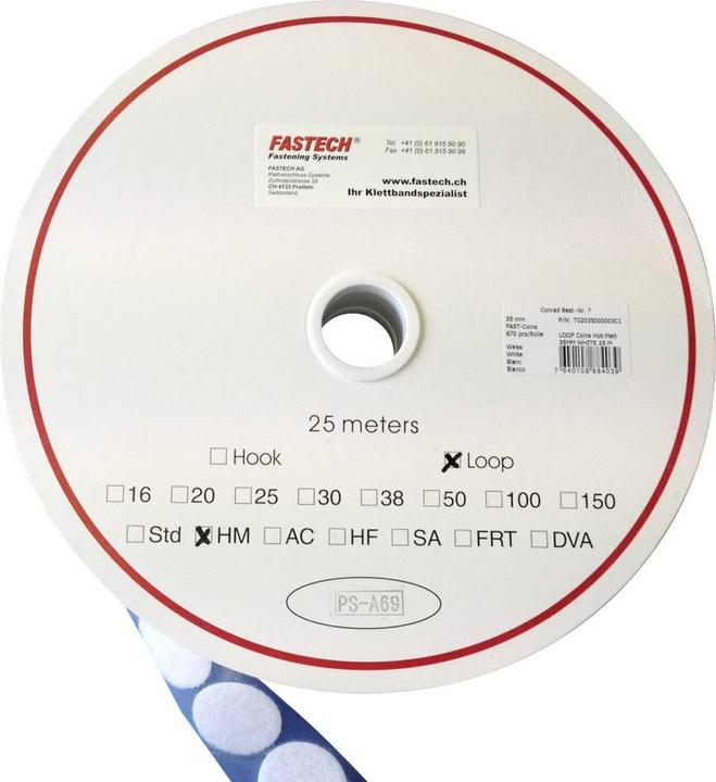 Fastech Self-adhesive Velcro disc (35 mm)