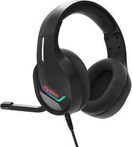 Actual product image Marvo TACTIC 40 headphones with microphone, wire, black, 2.0, backlit, USB (Cable)