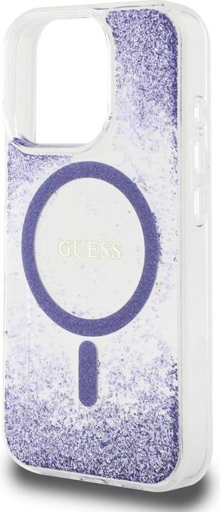 Produktbild Guess HC Resin Bottom Glitter MagSafe case for iPhone 16 Pro Max - purple (Apple iPhone 16 Pro Max)