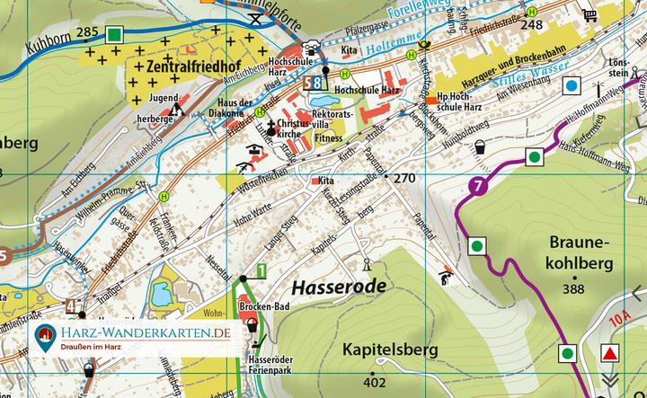 Actual product image Wernigerode, hiking map and city map